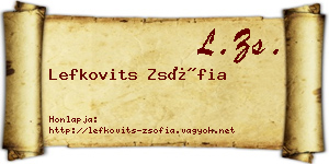 Lefkovits Zsófia névjegykártya